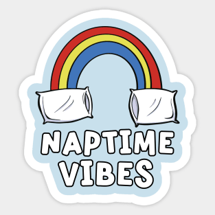 Naptime Vibes Nap Rainbow and Pillows Sticker